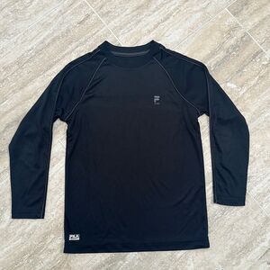 Boys Black Fila sport long sleeve shirt - size 8